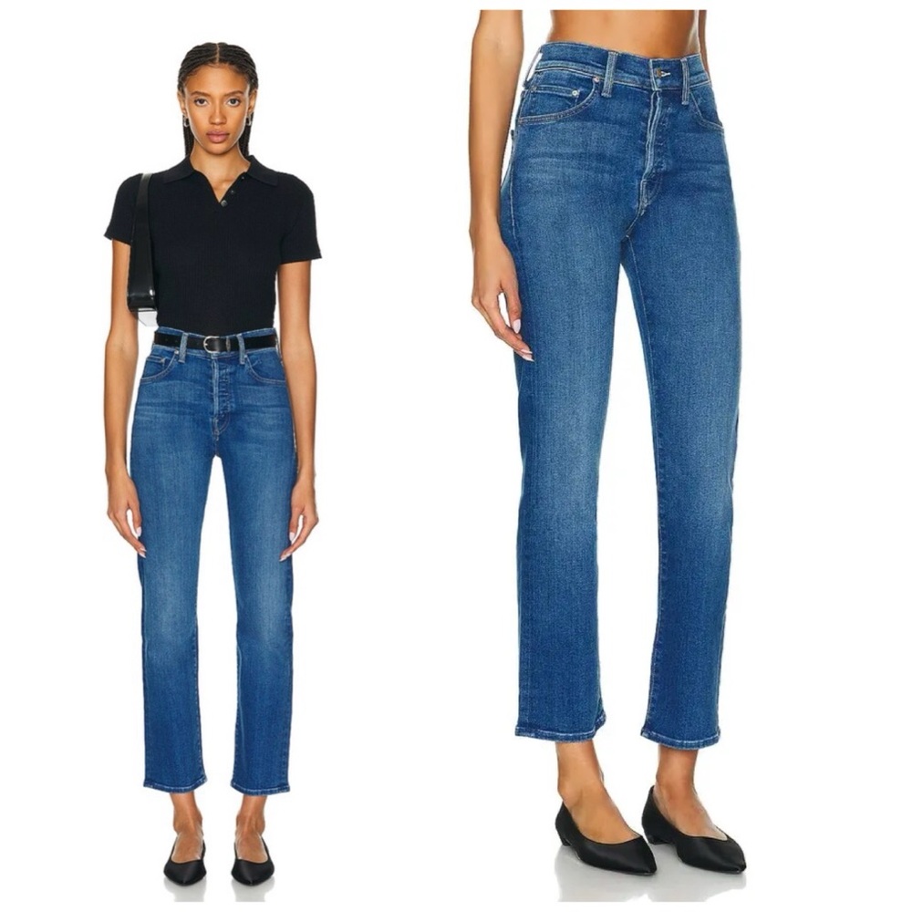 MOTHER high waisted hiker hover jeans in across the Finnish line - 29